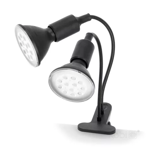 LED növénynevelő lámpa LED PLANTY CLIP W DUO 1xE27 black Kobi Design