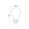 E27 LED-fényforrás, 4 W, filament, Meleg fehér