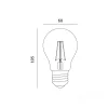 E27 LED-fényforrás, 10 W, filament, Természetes fehér