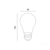 E27 LED-fényforrás, 7 W, filament, Meleg fehér