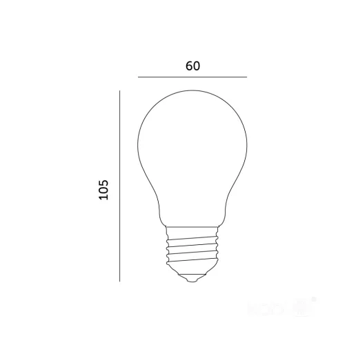 E27 LED-fényforrás, 7 W, filament, Meleg fehér