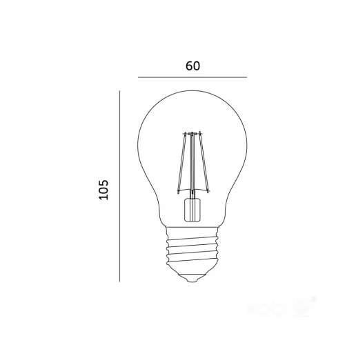 E27 LED-fényforrás, 12 W, filament, Természetes fehér
