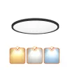 Ceiling lamp LED NIVERA CIRCLE 12W 3CCT IP54 black Kobi Premium
