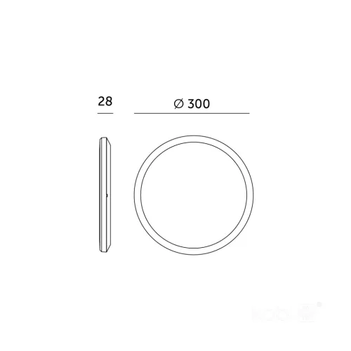 Ceiling lamp LED NIVERA CIRCLE 18W 3CCT IP54 white Kobi Premium
