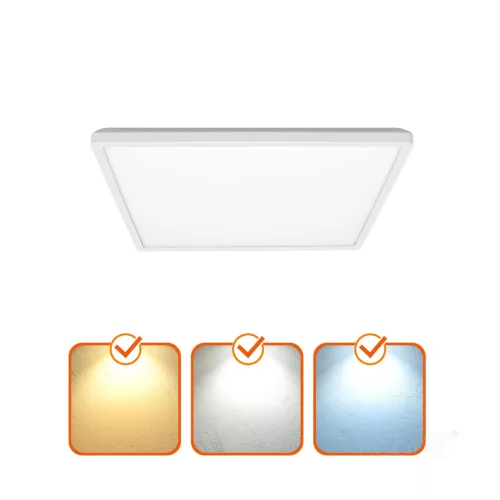 Ceiling lamp LED NIVERA SQUARE 12W 3CCT IP54 white Kobi Premium
