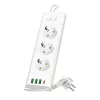 Extension cord KOBI LINEA PRO XC 3 sockets+3USB/1USB-C/3m/Zu+W white Kobi