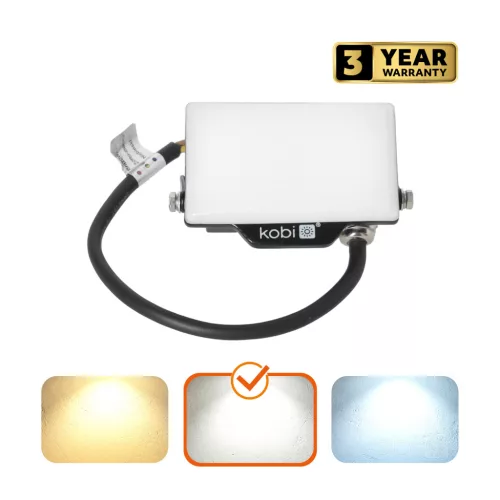 DELYO MHN LED-reflektor, 110°, IP65, 10 W, Természetes fehér, fekete