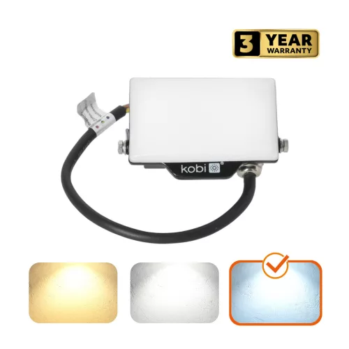 DELYO MHN LED-reflektor, 110°, IP65, 10 W, Hideg fehér, fekete
