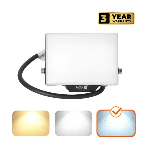 DELYO MHN LED-reflektor, 110°, IP65, 20 W, Hideg fehér, fekete