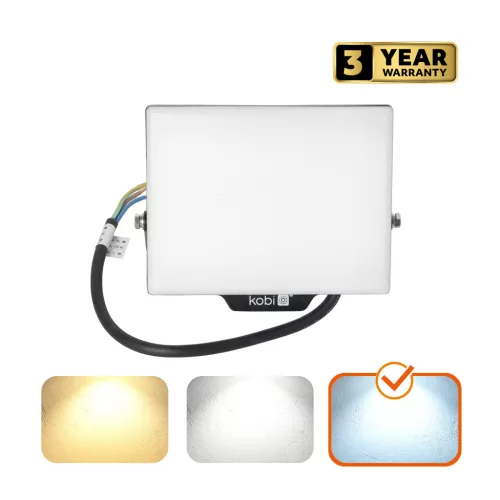 DELYO MHN LED-reflektor, 110°, IP65, 30 W, Hideg fehér, fekete