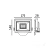 DELYO MHN LED-reflektor, 110°, IP65, 50 W, Hideg fehér, fekete