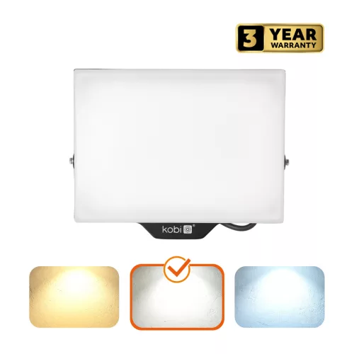 DELYO MHN LED-reflektor, 110°, IP65, 100 W, Természetes fehér, fekete