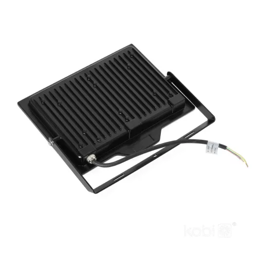 DELYO MHN LED-reflektor, 110°, IP65, 100 W, Természetes fehér, fekete