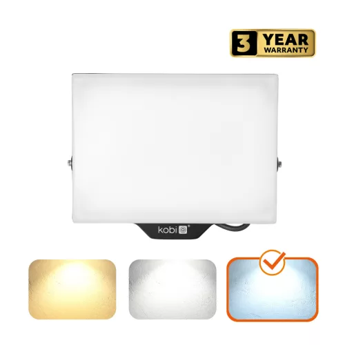DELYO MHN LED-reflektor, 110°, IP65, 100 W, Hideg fehér, fekete