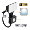 DELYO MHNC LED-reflektor, 110°, IP54, 10 W, Hideg fehér, fekete