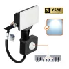 DELYO MHNC LED-reflektor, 110°, IP54, 10 W, Hideg fehér, fekete