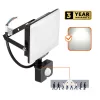 DELYO MHNC LED-reflektor, 110°, IP54, 30 W, Természetes fehér, fekete