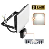 DELYO MHNC LED-reflektor, 110°, IP54, 50 W, Természetes fehér, fekete