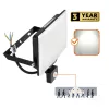 DELYO MHNC LED-reflektor, 110°, IP54, 100 W, Természetes fehér, fekete