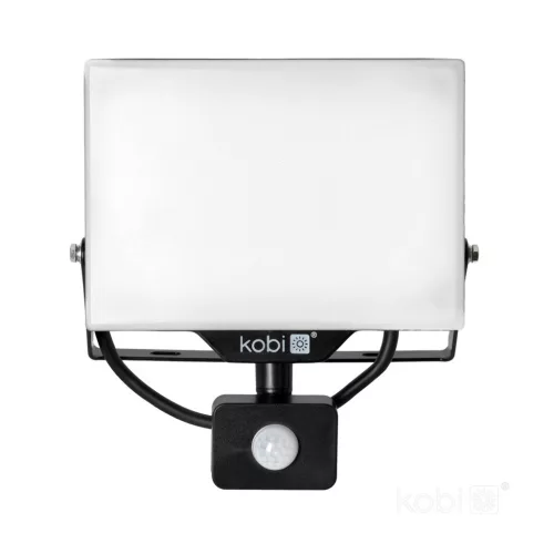DELYO MHNC LED-reflektor, 110°, IP54, 100 W, Természetes fehér, fekete