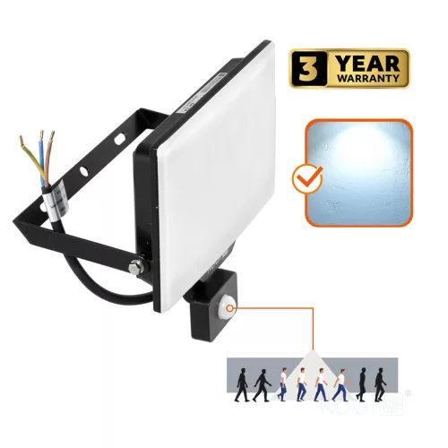 DELYO MHNC LED-reflektor, 110°, IP54, 100 W, Hideg fehér, fekete