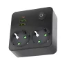 Spliter LINEA PRO FL2 2 sockets+2USB/1USB-C black Kobi