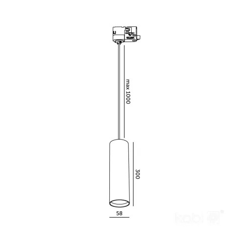 NEXTRACK S-LINE P háromfázisú sínes lámpa, max. 12W, Fekete