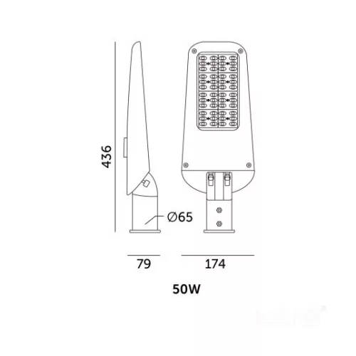 Street light LED ULTIMATE STREET 50W 4000K IP66 Kobi Pro