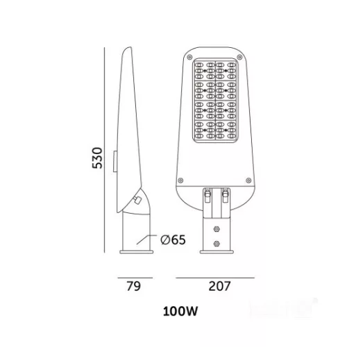 Street light LED ULTIMATE STREET 100W 4000K IP66 Kobi Pro