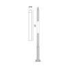 Przedłużka BASE SV 1m Fi 76 mm czarna Kobi