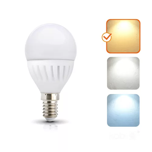 E14 LED-fényforrás, 8.5 W, Meleg fehér