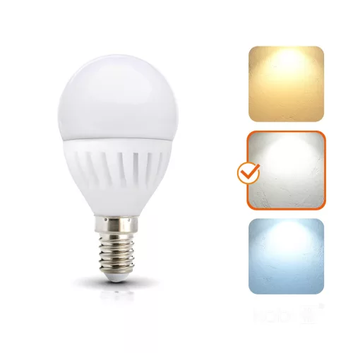 E14 LED-fényforrás, 8.5 W, Természetes fehér