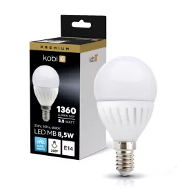 E14 LED-fényforrás, 8.5 W, Hideg fehér