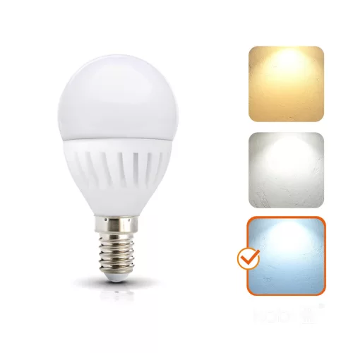 E14 LED-fényforrás, 8.5 W, Hideg fehér