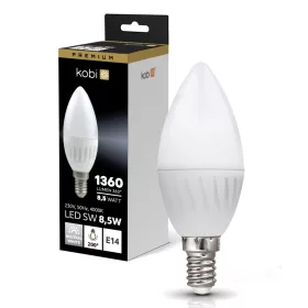 E14 LED-fényforrás, 8.5 W, Természetes fehér, Prémium