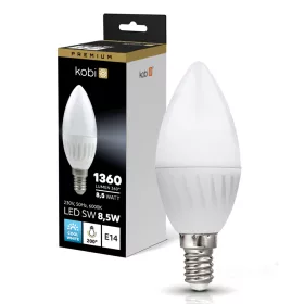 E14 LED-fényforrás, 8.5 W, Hideg fehér, Prémium
