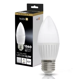 E27 LED-fényforrás, 8.5 W, Természetes fehér, Prémium