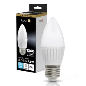 E27 LED-fényforrás, 8.5 W, Hideg fehér, Prémium