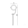 Garden lamp BLAKE UNO 1xGU10 IP65 black Kobi