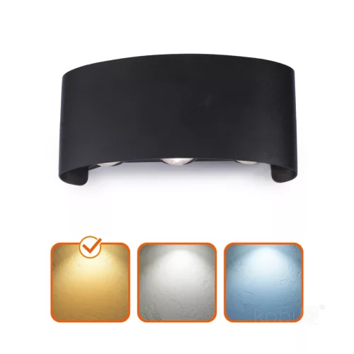 Garden wall lamp LED LUMEPRA 6W 4000K IP65 black Kobi