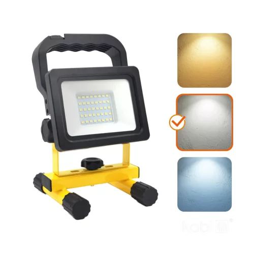 Kobi LED-reflektor, 110°, IP54, 20 W, Természetes fehér, fekete