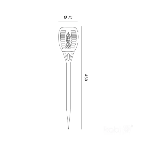 Solar garden lamp LED CANDELIO P 2700K IP44 black LED2B