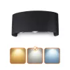 Solar garden wall lamp LED OMVIA 3000K black LED2B