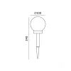 Solar bollard lamp LED SPHERE G2 10cm 4000K IP44 LED2B