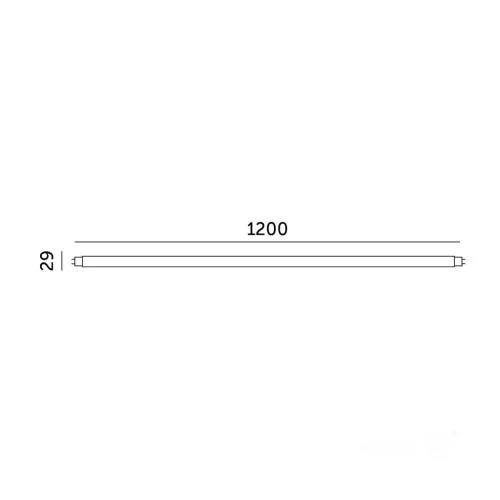 T8 LED-fénycső 22W, 120 cm, Természetes fehér