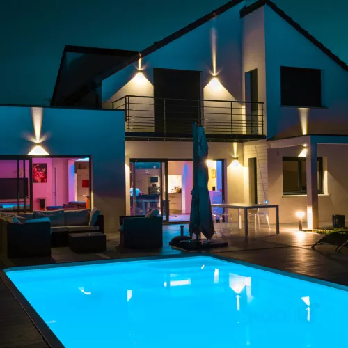 Garden wall lamp LED QUERK 2x2W 3000K IP54 550lm black LED2B