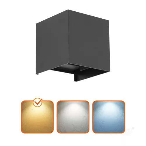 Garden wall lamp LED QUERK 2x2W 3000K IP54 550lm black LED2B