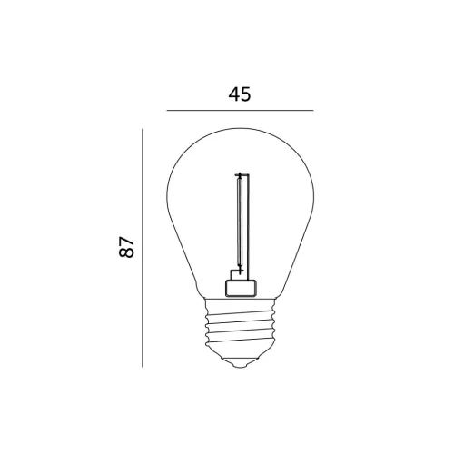 LED bulb ST45 1W E27 2700K abmer LED2B