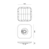 Park light Solar LED SOLSUMI SQUARE 25W 3CCT IP54 Kobi Premium