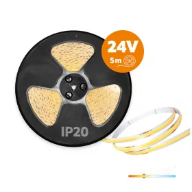   LED stripe TRAMO 320 COB 5m 3000K 24V IP20 10W/m Kobi Premium